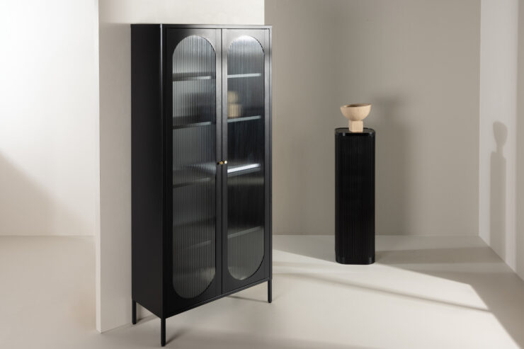 Lima – Meuble de rangement – Noir – 35 x 180 x 80 cm