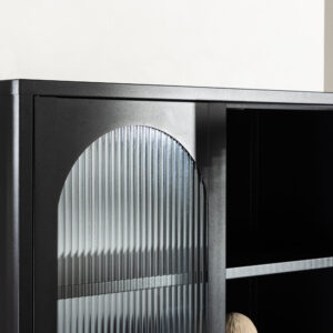 Lima – Meuble de rangement – Noir – 35 x 180 x 80 cm