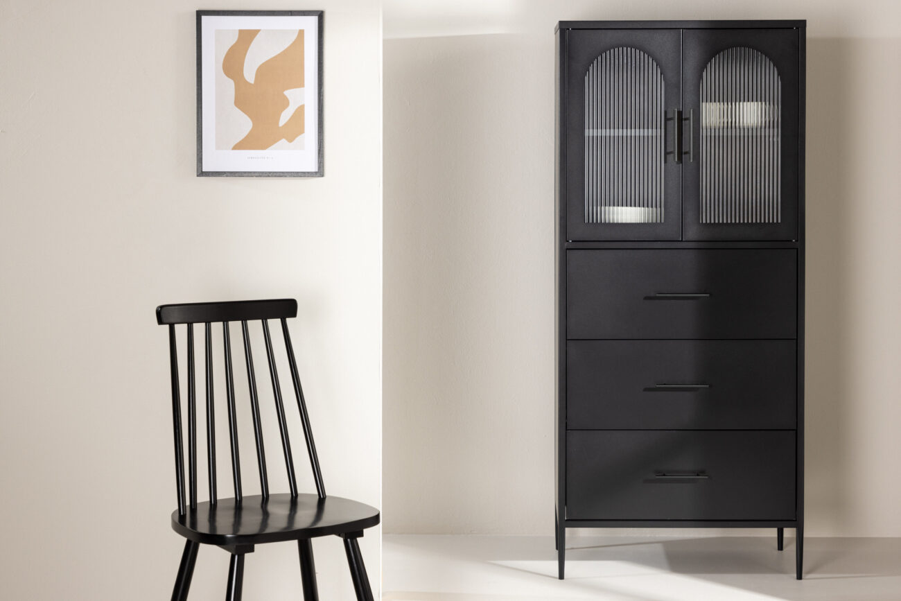 La Paz – Meuble de rangement – Noir – 35 x 160 x 70 cm