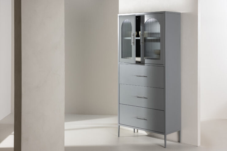 La Paz – Meuble de rangement – Gris clair – 35 x 160 x 70 cm