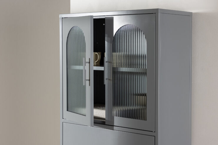 La Paz – Meuble de rangement – Gris clair – 35 x 160 x 70 cm