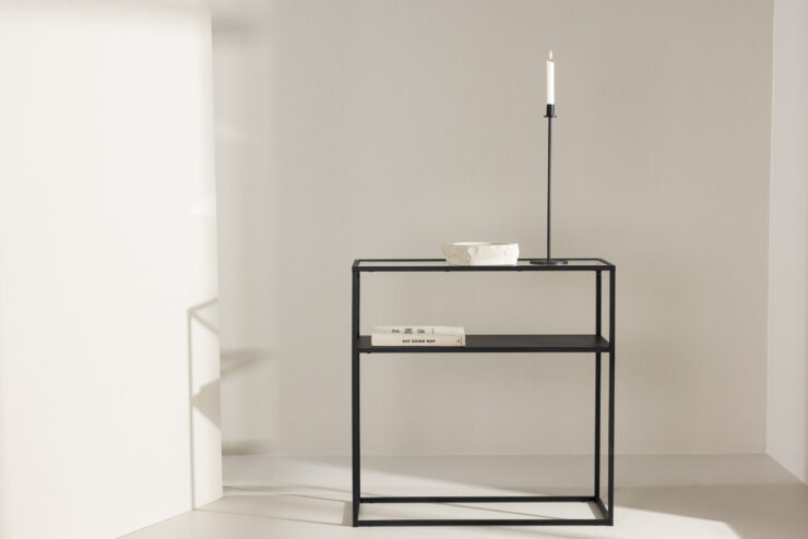 Bogóta – Table d'appoint – Noir – 30 x 80 cm