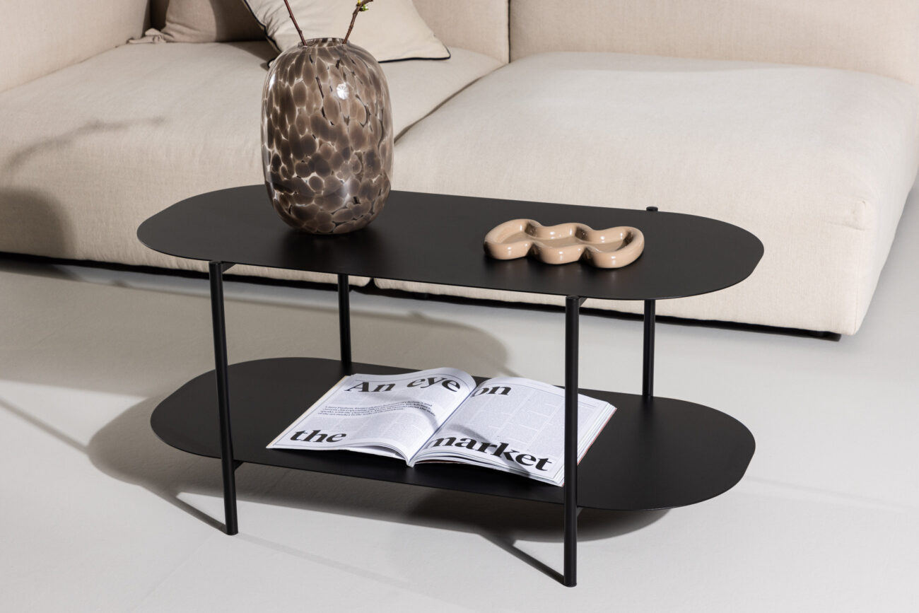Recife – Table basse – Noir – 50 x 100 cm