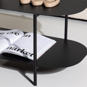 Recife – Table basse – Noir – 50 x 100 cm