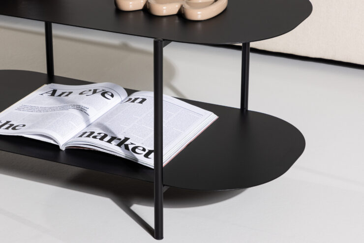 Recife – Table basse – Noir – 50 x 100 cm