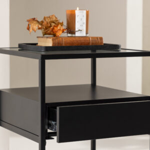 Fortaleza – Table d&rsquo;appoint – Noir – 40 x 40 cm