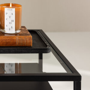 Fortaleza – Table d&rsquo;appoint – Noir – 40 x 40 cm