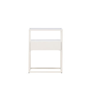 Fortaleza – Table d&rsquo;appoint – Blanc – 40 x 40 cm