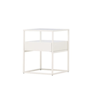 Fortaleza – Table d&rsquo;appoint – Blanc – 40 x 40 cm
