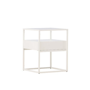 Fortaleza – Table d&rsquo;appoint – Blanc – 40 x 40 cm