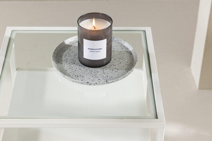 Fortaleza – Table d'appoint – Blanc – 40 x 40 cm