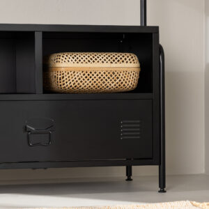 Quito – Porte-manteau – Noir – 40 x 175 x 100 cm