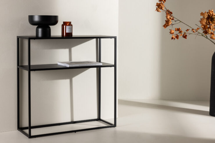 Georgetown – Table d'appoint – Noir – 30 x 80 cm