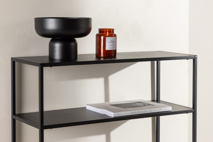 Georgetown – Table d'appoint – Noir – 30 x 80 cm
