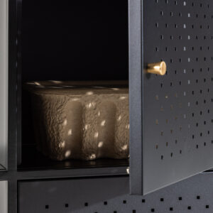 Salta – Meuble de rangement – Noir – 30 x 75 x 100 cm