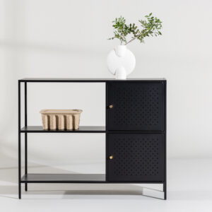 Salta – Meuble de rangement – Noir – 30 x 75 x 100 cm