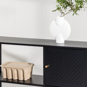 Salta – Meuble de rangement – Noir – 30 x 75 x 100 cm