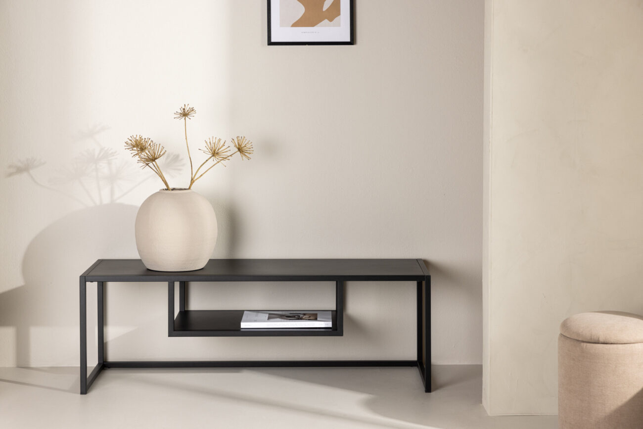 Riverside – Meuble TV – Noir – 40 x 40 x 120 cm