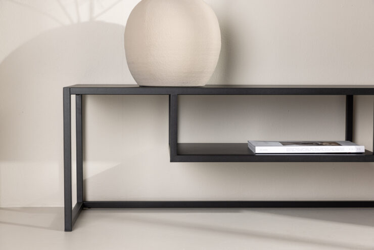 Riverside – Meuble TV – Noir – 40 x 40 x 120 cm