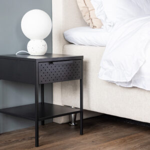 Sacramento – Table de chevet – Noir – 40 x 40 cm