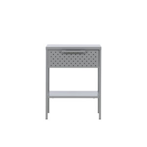 Sacramento – Table de chevet – Gris clair – 40 x 40 cm