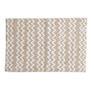 Philippa – Tapis de bain – Sable, Blanc – 90 x 60 cm