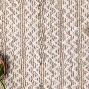 Philippa – Tapis de bain – Sable, Blanc – 90 x 60 cm