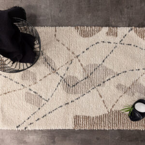 Paul – Tapis de bain – Gris, Ivoire, Marron – 90 x 60 cm