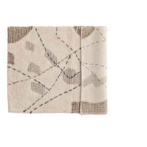 Paul – Tapis de bain – Gris, Ivoire, Marron – 90 x 60 cm