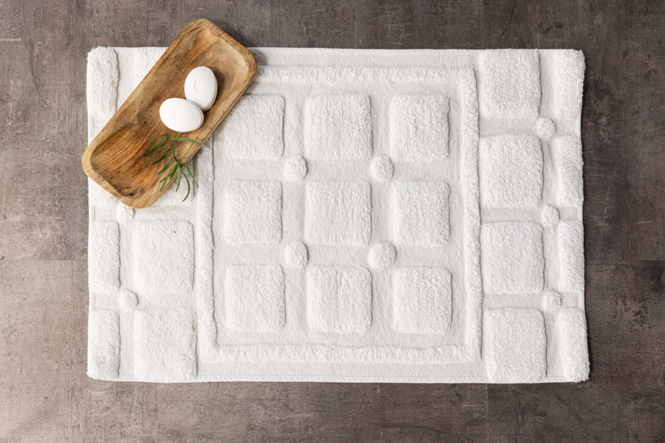 Putte – Tapis de bain – Blanc – 90 x 60 cm