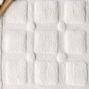 Putte – Tapis de bain – Blanc – 90 x 60 cm