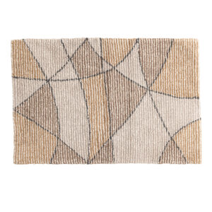 Loui – Tapis de bain – Gris, Ivoire, Sable – 90 x 60 cm