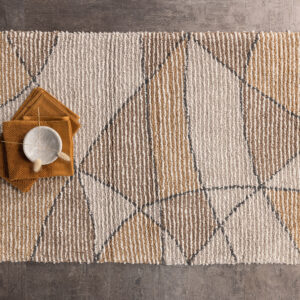 Loui – Tapis de bain – Gris, Ivoire, Sable – 90 x 60 cm