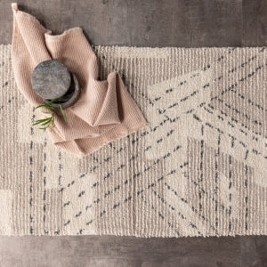 Lorentz – Tapis de bain – Ivoire, Taupe, Grège – 90 x 60 cm