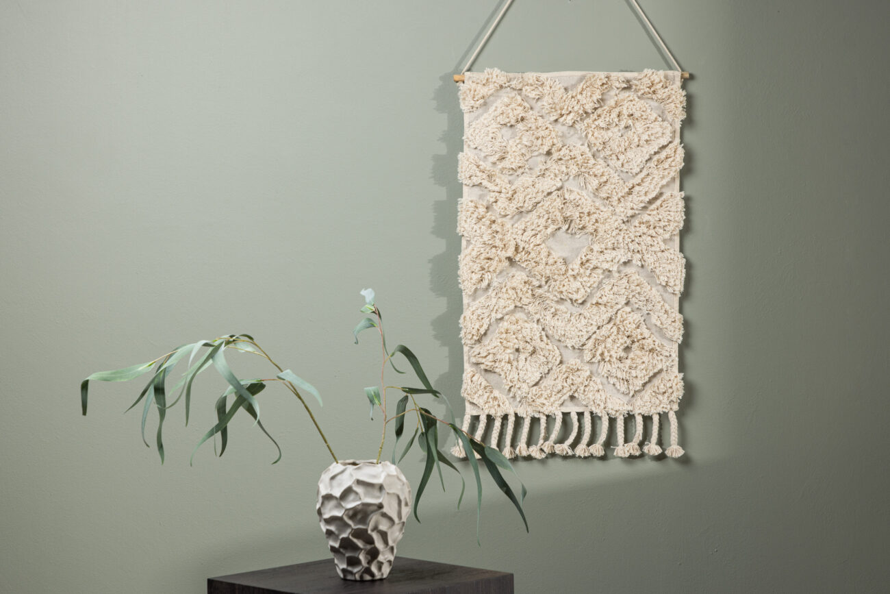 Hilda – Décoration murale – Blanc cassé – 80 x 50 cm