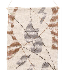 Liam – Décoration murale – Gris, Ivoire, Marron – 80 x 50 cm
