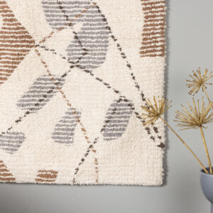 Liam – Décoration murale – Gris, Ivoire, Marron – 80 x 50 cm
