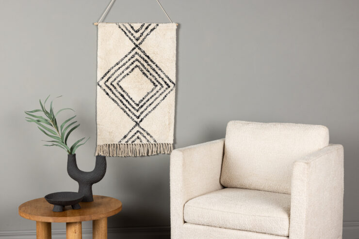Love – Décoration murale – Noir, Blanc cassé – 80 x 50 cm