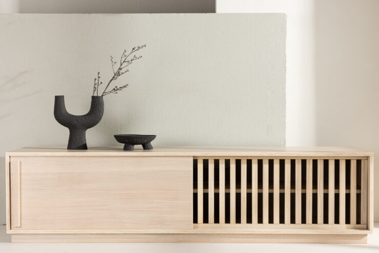 Lugo – Meuble TV – Blanchi – 40 x 45 x 180 cm