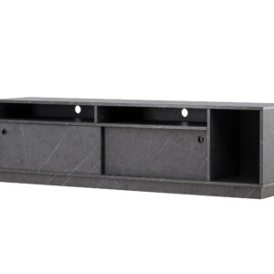 Girona – Meuble TV – Noir – 40 x 50 x 180 cm
