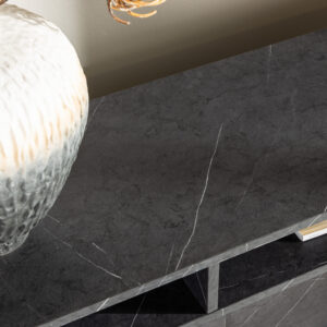 Girona – Meuble TV – Noir – 40 x 50 x 180 cm