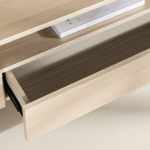 Navarra – Meuble TV – Noir, Blanchi – 40 x 40 x 180 cm