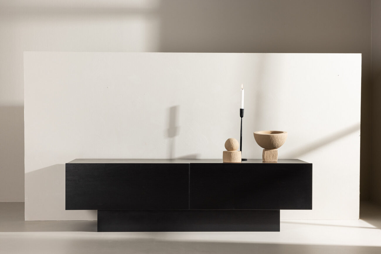 Cuenca – Meuble TV – Noir – 47 x 45 x 160 cm