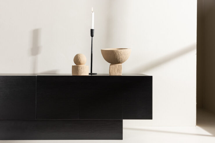 Cuenca – Meuble TV – Noir – 47 x 45 x 160 cm
