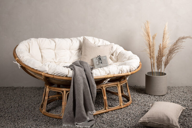 Mamasan – Fauteuil lounge – Naturel – 108 x 97 x 165 cm