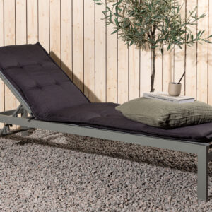 Hanna – Cushion Sun Lounge – Gris foncé – 193 x 6 x 60 cm