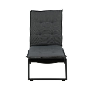 Hanna – Cushion Sun Lounge – Gris, Gris foncé – 193 x 6 x 60 cm