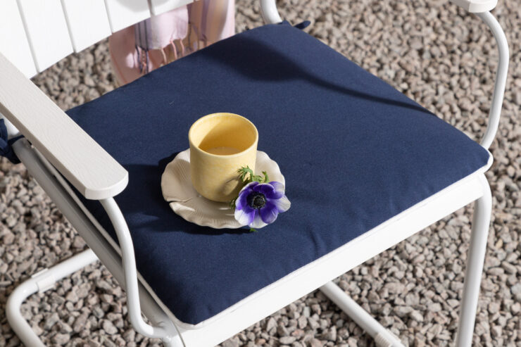Holmsund – Coussin de chaise – Bleu – 46 x 39 cm