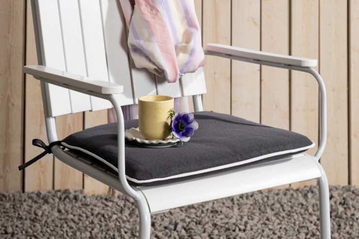Holmsund – Coussin de chaise – Gris foncé – 46 x 39 cm