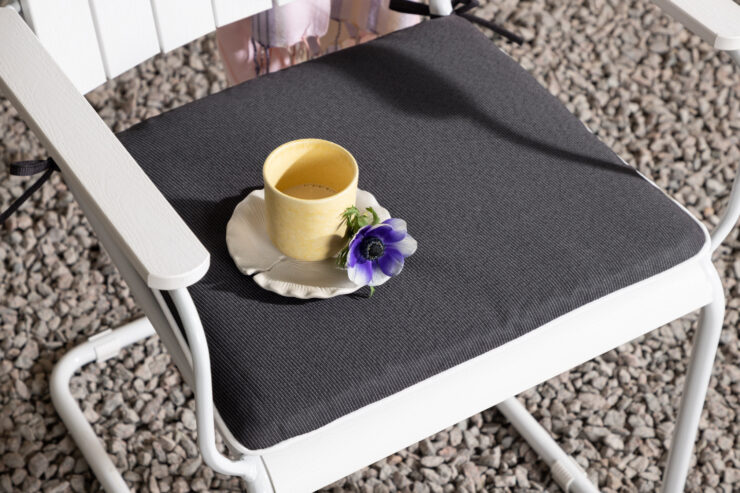 Holmsund – Coussin de chaise – Gris foncé – 46 x 39 cm